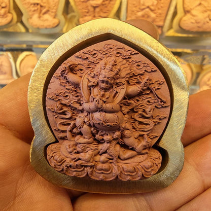 Four-Armed Conquering Vajrapani Tsa Tsa Mold - 4.5cm Height: Tibetan Buddha Statue Maker for Ritual Sacred Art & Offering