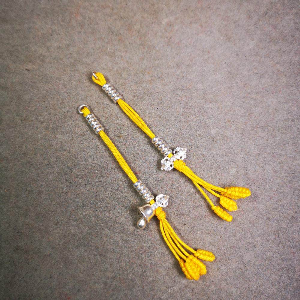 3mm Silver Prayer Bead Counters - Tibetan Buddhist art, view 4