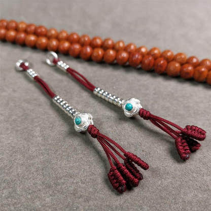 4mm Silver Prayer Bead Counters - Tibetan Buddhist art, view 5