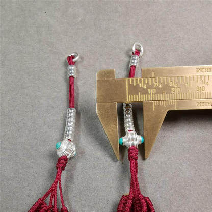 4mm Silver Prayer Bead Counters - Tibetan Buddhist art, view 9
