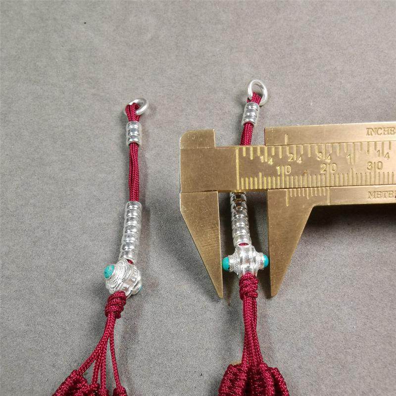 4mm Silver Prayer Bead Counters - Tibetan Buddhist art, view 9