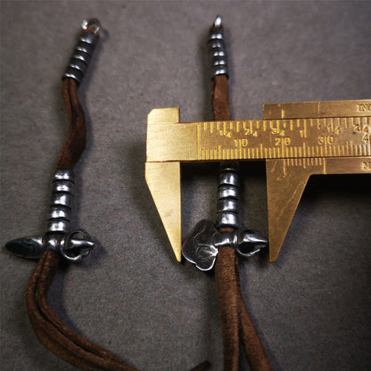 6mm Cold Iron Prayer Bead Counters with Kartika and Kila Pendant