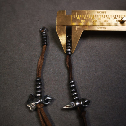 5mm Cold Iron Prayer Bead Counters with Kartika and Kila Pendant