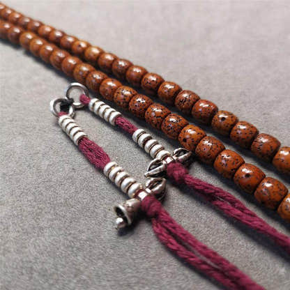 4mm Silver Prayer Bead Counters with Dorje and Bell Pendant - Tibetan Buddhist art, view 6