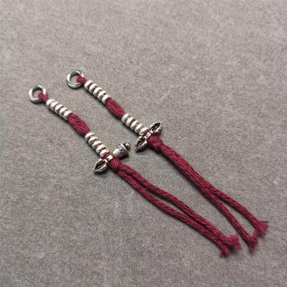 4mm Silver Prayer Bead Counters with Dorje and Bell Pendant - Tibetan Buddhist art, view 8