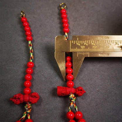 6mm Red Cinnabar Prayer Bead Counters - Tibetan Buddhist art, view 6