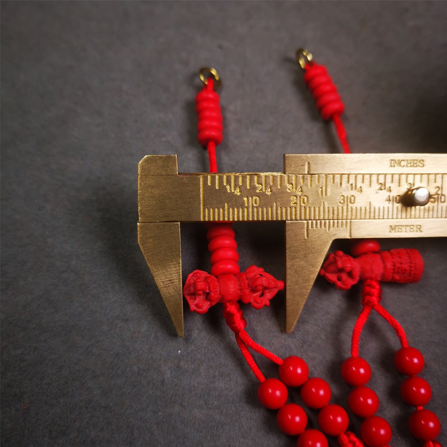 6mm Red Cinnabar Prayer Bead Counters