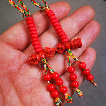 6mm Red Cinnabar Prayer Bead Counters - Tibetan Buddhist art, view 4