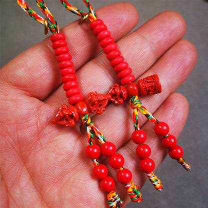 6mm Red Cinnabar Prayer Bead Counters