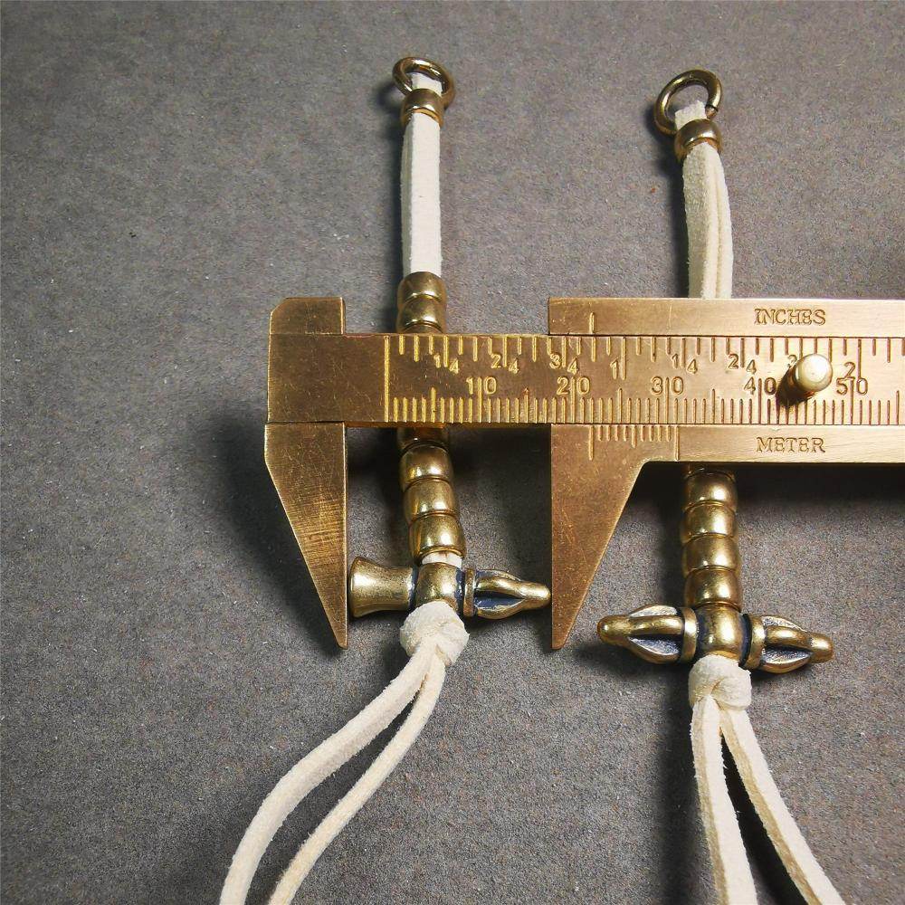 7mm Brass Prayer Bead Counters with Vajra and Bell Pendant - Tibetan Buddhist vajra, view 19