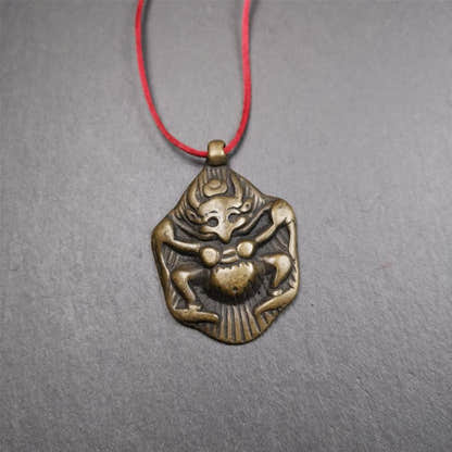 Garuda Amulet - 1.9" - Tibetan Buddhist amulet, front view