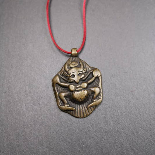Garuda Amulet - 1.9" - Tibetan Buddhist amulet, front view