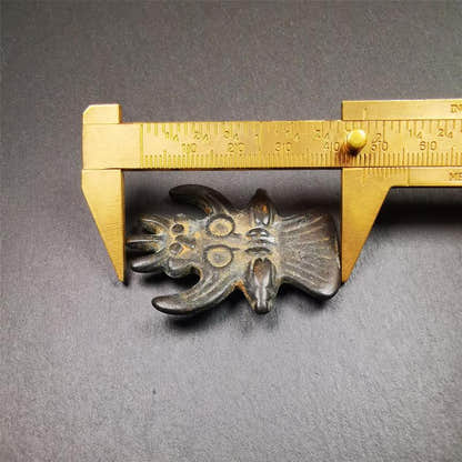 Garuda Amulet - 1.8" - Tibetan Buddhist amulet, size reference