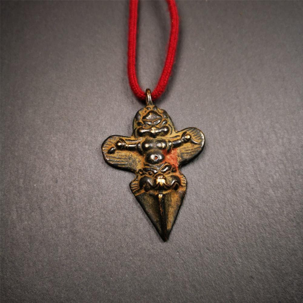 Garuda Phurba - 2.56" - Tibetan Buddhist garuda amulet, view 4