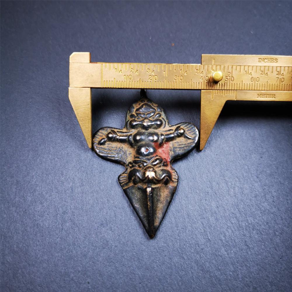 Garuda Phurba - 2.56" - Tibetan Buddhist garuda amulet, size reference