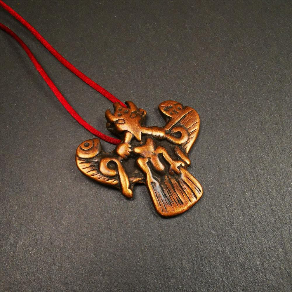 Garuda Amulet - 1.57" - Tibetan Buddhist amulet, view 5