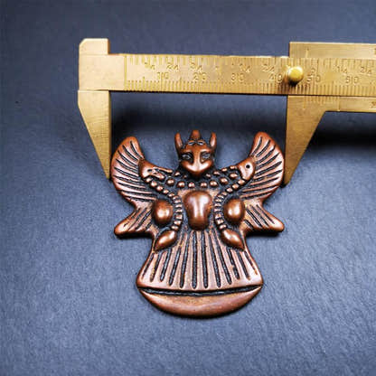 Garuda Amulet - 2.05" - Tibetan Buddhist amulet, size reference