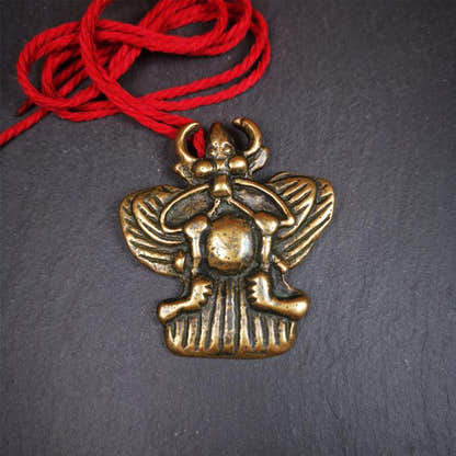 Garuda Amulet - 2.56" - 80Years - Tibetan Buddhist amulet, view 4