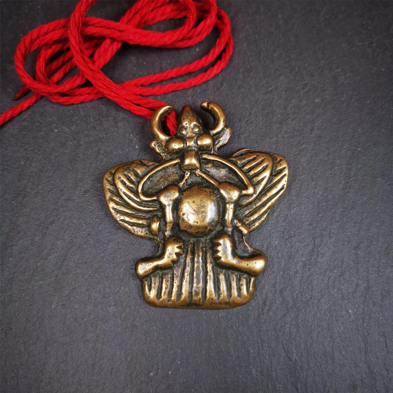 Garuda Amulet - 2.56" - 80Years - Tibetan Buddhist amulet, view 4
