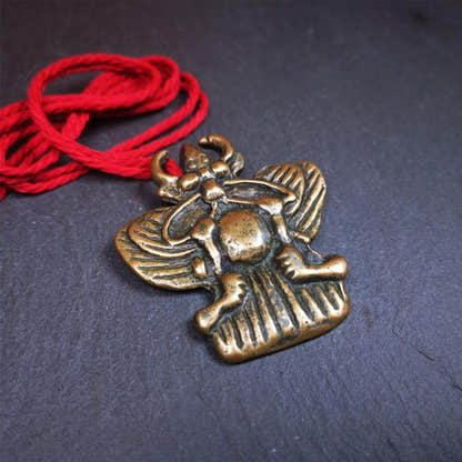 Garuda Amulet - 2.56" - 80Years - Tibetan Buddhist amulet, view 5
