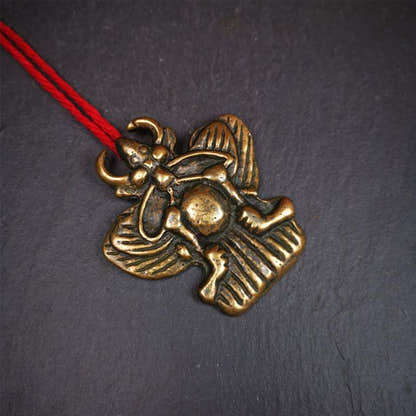 Garuda Amulet - 2.56" - 80Years - Tibetan Buddhist amulet, view 7