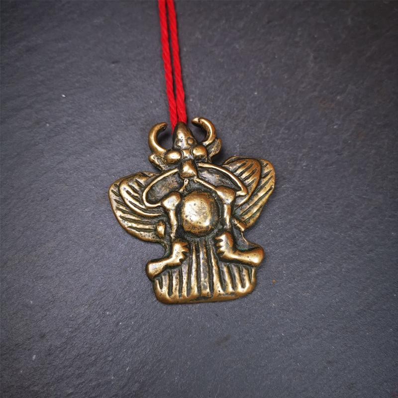 Garuda Amulet - 2.56" - 80Years - Tibetan Buddhist amulet, view 8