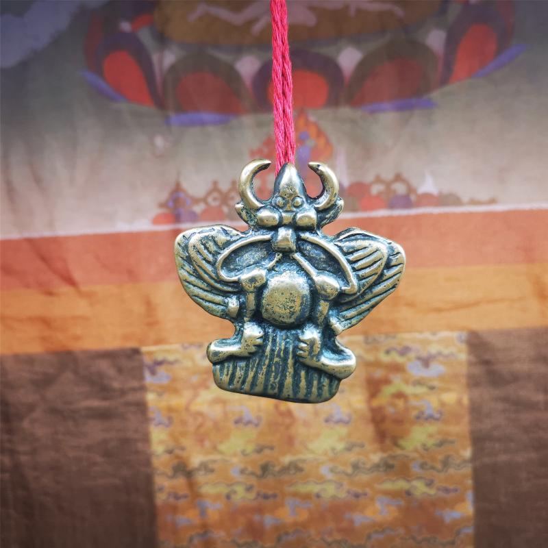 Garuda Amulet - 2.56" - 80Years - Tibetan Buddhist amulet, view 9