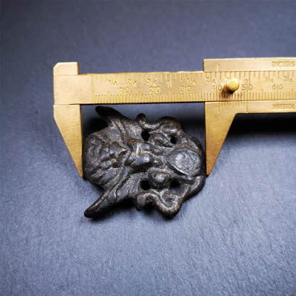 Garuda Amulet - 1.65" - Tibetan Buddhist amulet, size reference