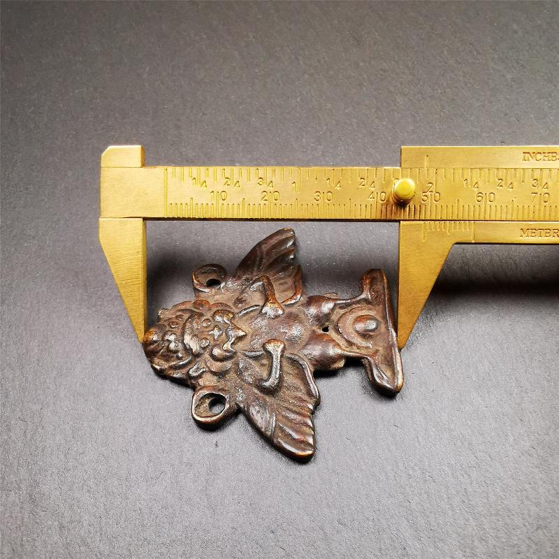 Garuda Amulet - 1.9" - 100 Years Old - Tibetan Buddhist amulet, view 12