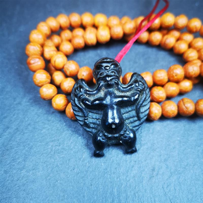 Garuda Amulet - 1.65" - Tibetan Buddhist amulet, detailed view