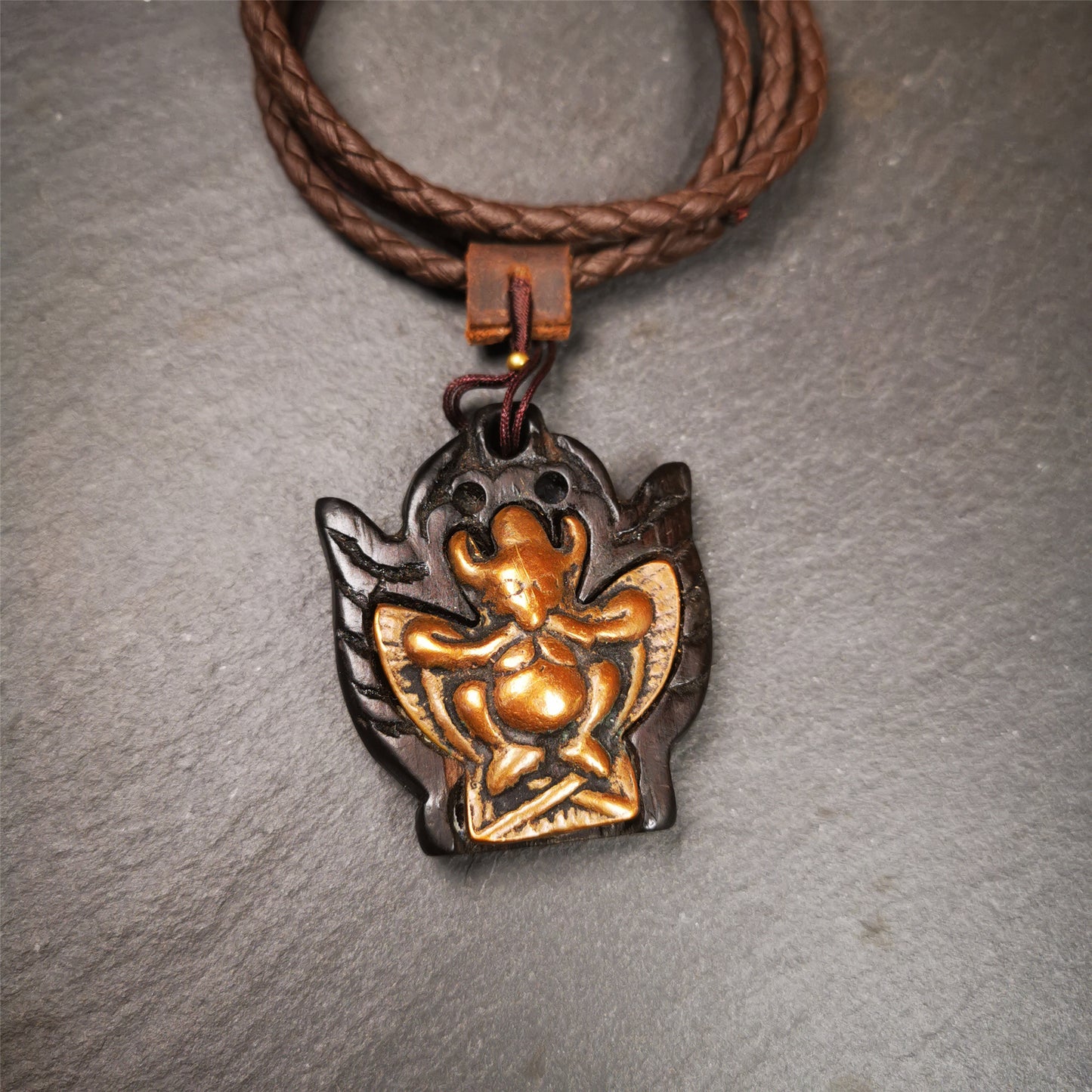 Garuda Amulet - 1.96" - Woodblock