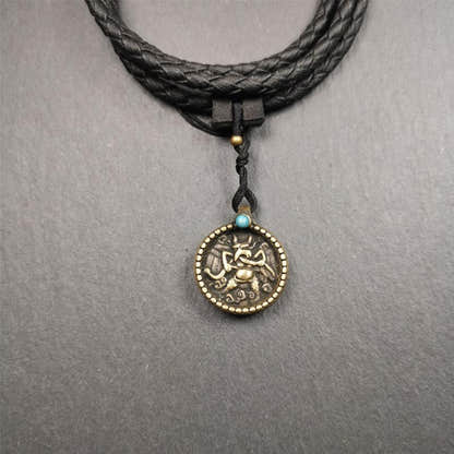 Garuda / Vajrapani Amulet - 0.87" - Tibetan Buddhist amulet, view 4