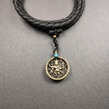 Garuda / Vajrapani Amulet - 0.87" - Tibetan Buddhist amulet, view 5