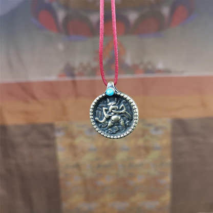 Garuda / Vajrapani Amulet - 0.87" - Tibetan Buddhist amulet, view 6