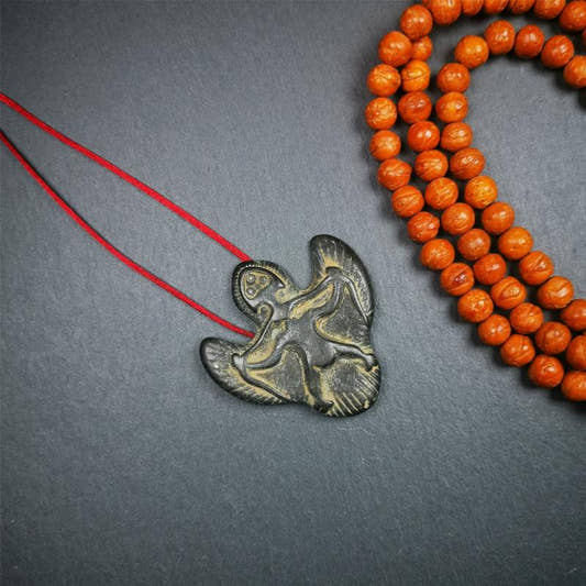Garuda Amulet - 1.93" - Tibetan Buddhist amulet, front view