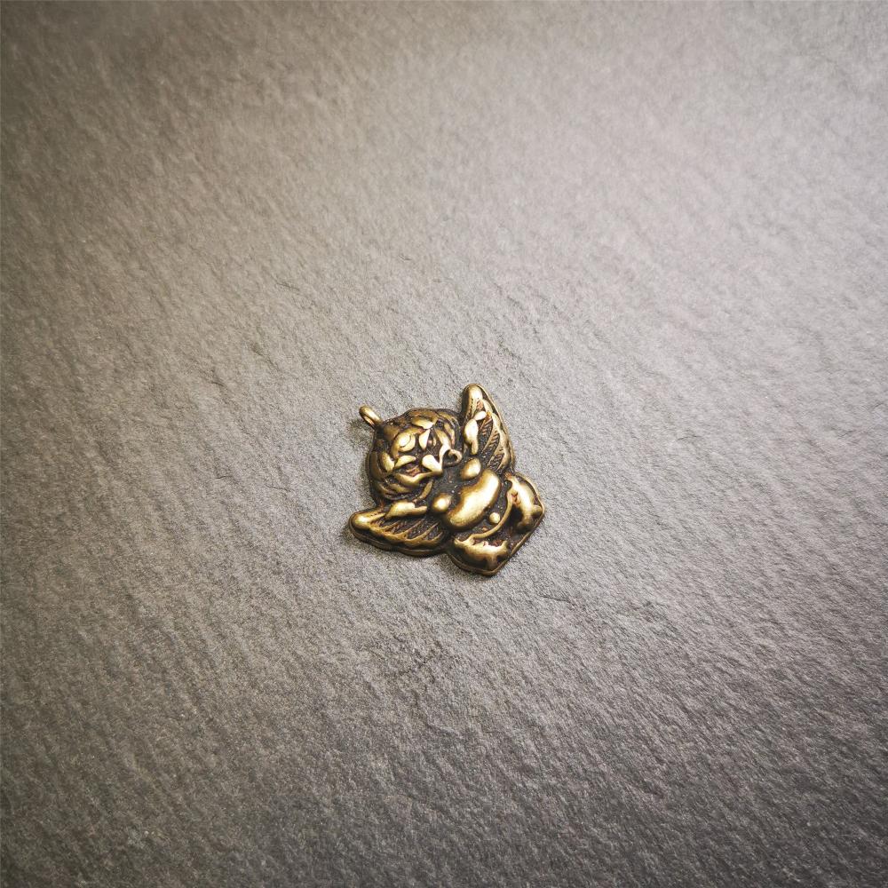 Garuda Amulet Pendant- 0.8" - Tibetan Buddhist amulet, view 6