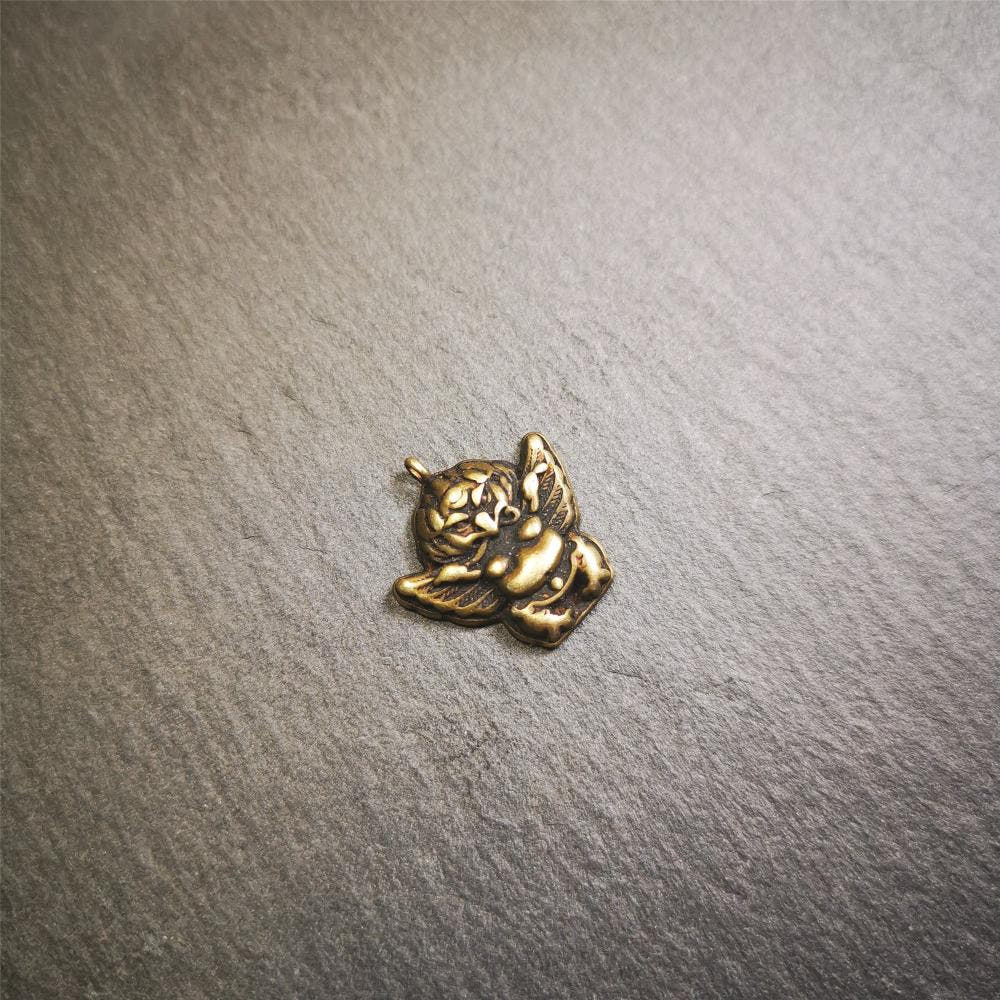 Garuda Amulet Pendant- 0.8" - Tibetan Buddhist amulet, view 10