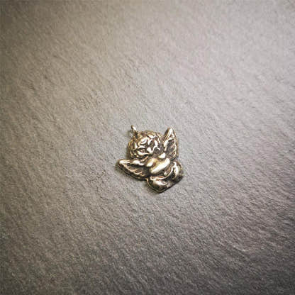 Garuda Amulet Pendant- 0.8" - Tibetan Buddhist amulet, size reference