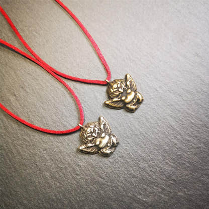 Garuda Amulet Pendant- 0.8" - Tibetan Buddhist amulet, view 4