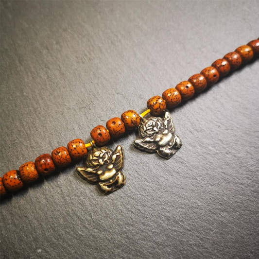 Garuda Amulet Pendant- 0.8" - Tibetan Buddhist amulet, front view