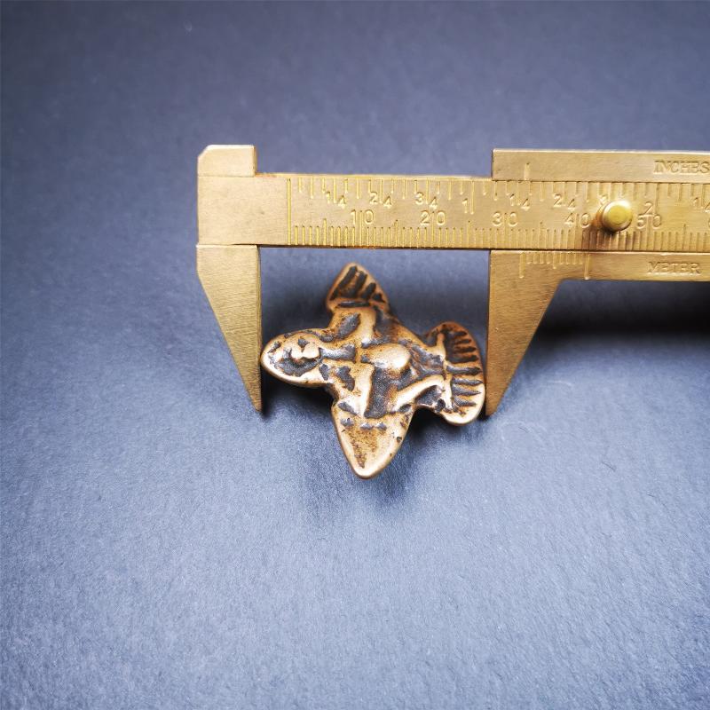 Garuda Amulet - 1.65" - Tibetan Buddhist amulet, size reference