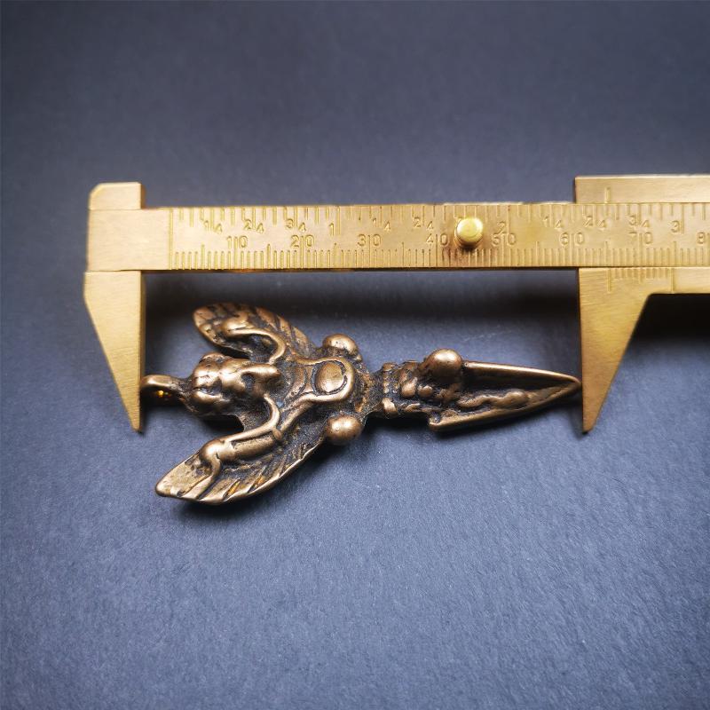 Garuda Phurba - 2.56" - Tibetan Buddhist garuda amulet, view 11