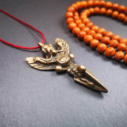 Garuda Phurba - 2.56" - Tibetan Buddhist garuda amulet, view 4