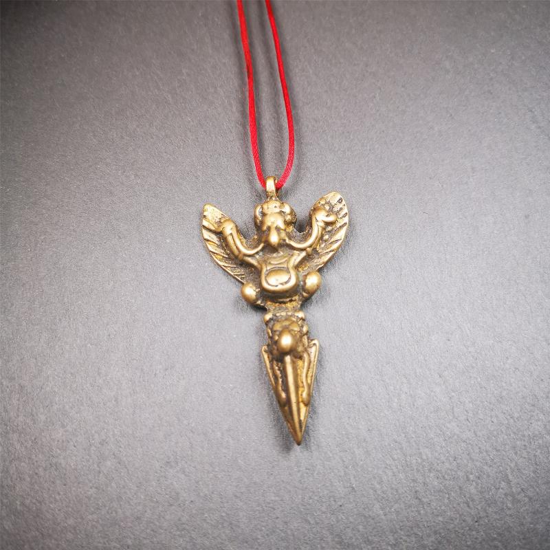 Garuda Phurba - 2.56" - Tibetan Buddhist garuda amulet, view 8