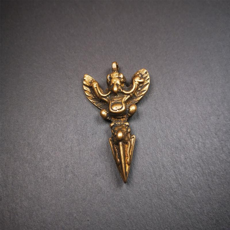 Garuda Phurba - 2.56" - Tibetan Buddhist garuda amulet, view 10