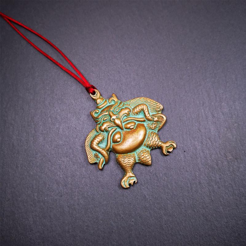 Garuda Amulet - 2.28" - Tibetan Buddhist amulet, view 8