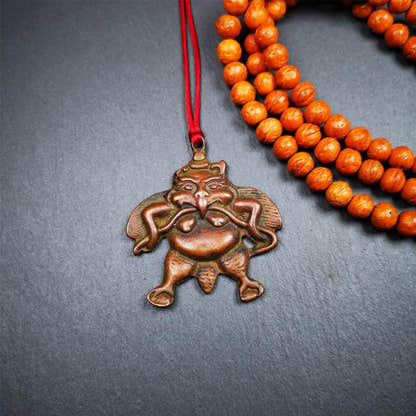 Garuda Amulet - 2.16" - Tibetan Buddhist amulet, detailed view