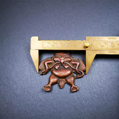 Garuda Amulet - 2.16" - Tibetan Buddhist amulet, size reference