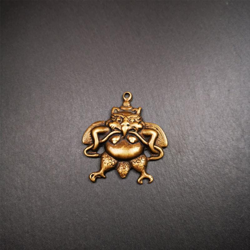 Garuda Amulet - 2.16" - Tibetan Buddhist amulet, view 9