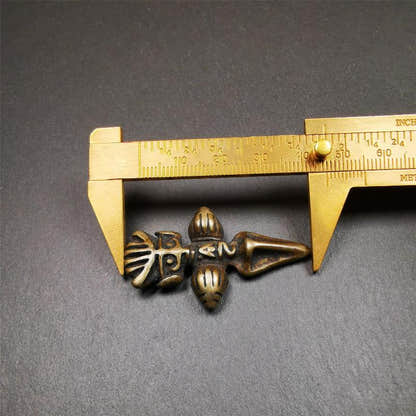 Garuda Amulet - 1.77" - Tibetan Buddhist amulet, size reference